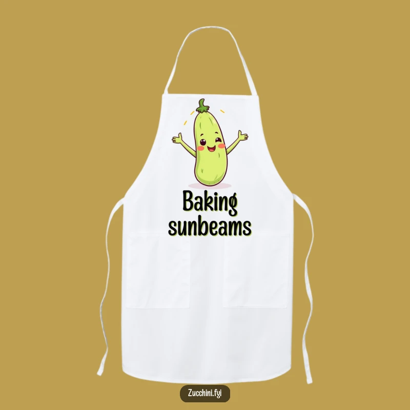 Funny Zucchini Sunbeam Apron: Happy Veggie Kitchen Wear, Perfect Cook & Humorous Gift