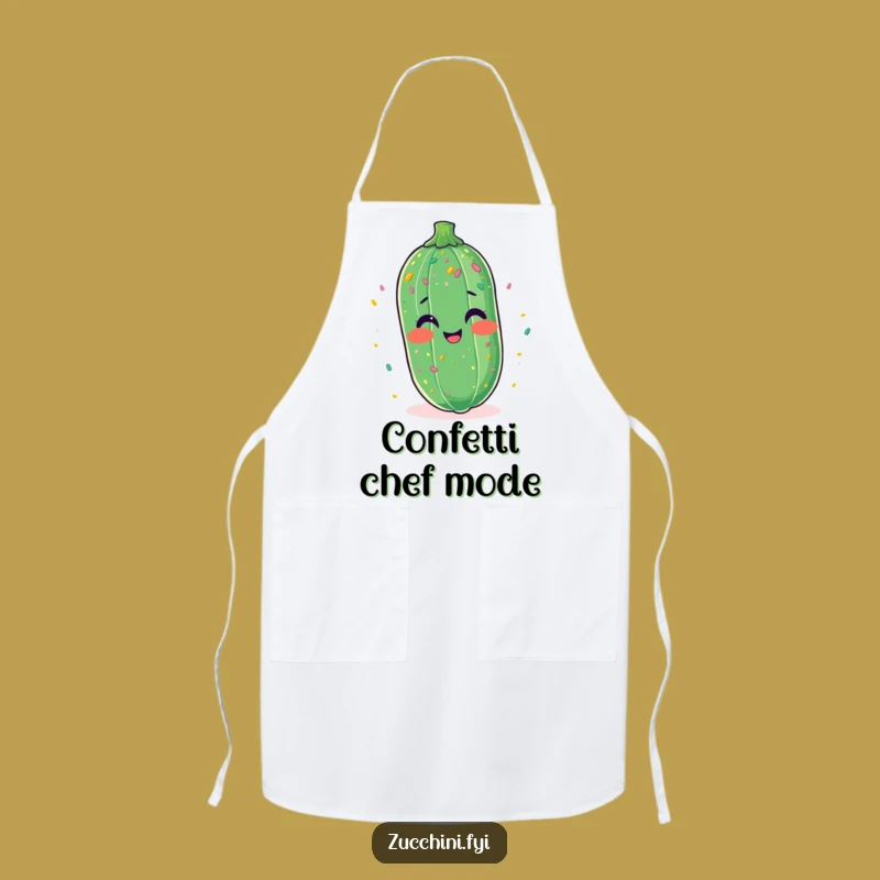 Funny Giggling Zucchini Apron: Party in the Kitchen - Great Funny Gift