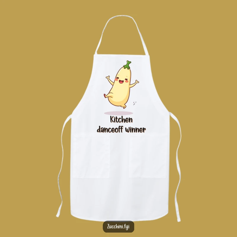 Funny Dancing Zucchini Apron: High Kick Veggie Kitchen Wear, Perfect Funny Gift