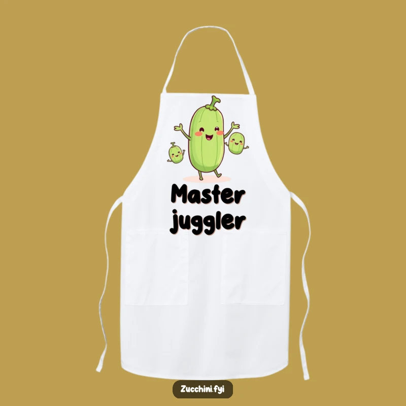 Funny Zucchini Apron: Kitchen Juggling Star, Humorous Chef Gift