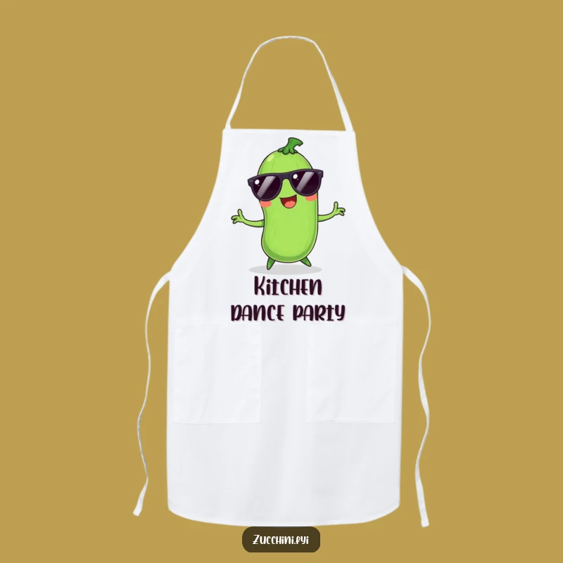 Funny Zucchini Dance Apron: Hilarious Kitchen Gift for Party Chefs