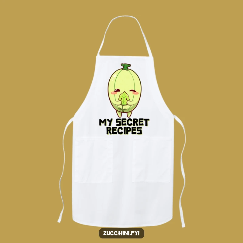 Funny Zucchini Wink Apron - Cheeky Chef Veggie, Kitchen Fun Gift