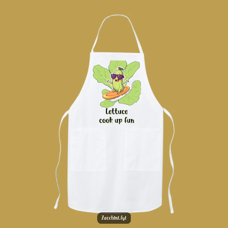 Funny Surfing Zucchini Apron - Cool Veggie Beach Accessory