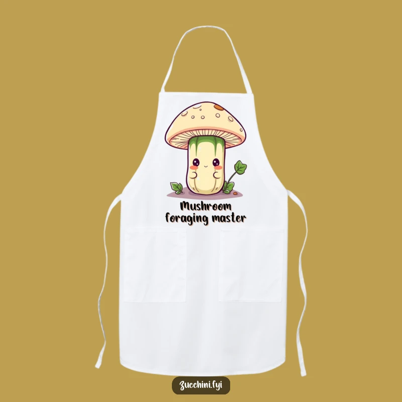 Funny Zucchini Kitchen Spy Apron: Curious Veggie Peeking, Cooking Gift
