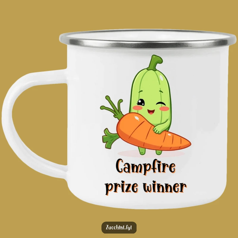 Funny Zucchini Camping Mug: Enjoy Your Brew with Veggie Humor