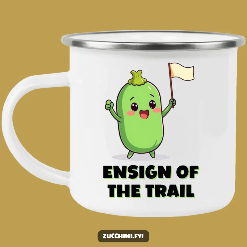 Funny Zucchini Flag Camping Mug - Durable Vegetable Supporter Mug for Outdoor Cheers