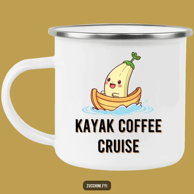Funny Zucchini Boat Sailing Camping Mug: Adventure Fuel Offshore