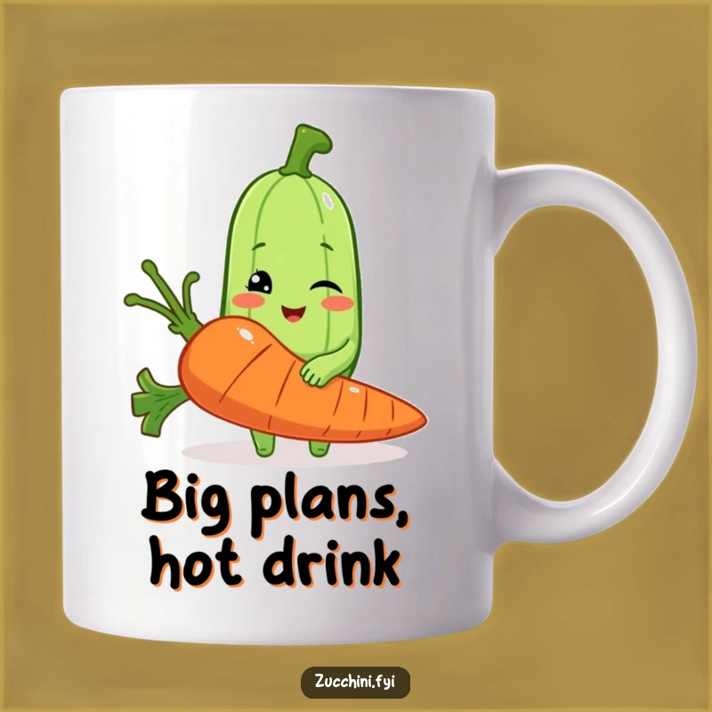 Funny Winking Zucchini Mug: A Hilarious Gift for Veggie Lovers and Jokers