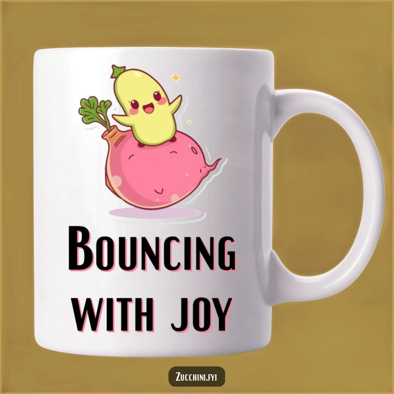 Funny Giddy Zucchini Mug: A Hilarious Bouncing Gift for Energetic Fun Lovers