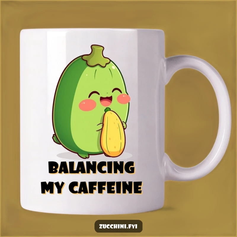 Funny Zucchini Balancing Act Mug: A Hilarious Gift for Juggling Life's Fun