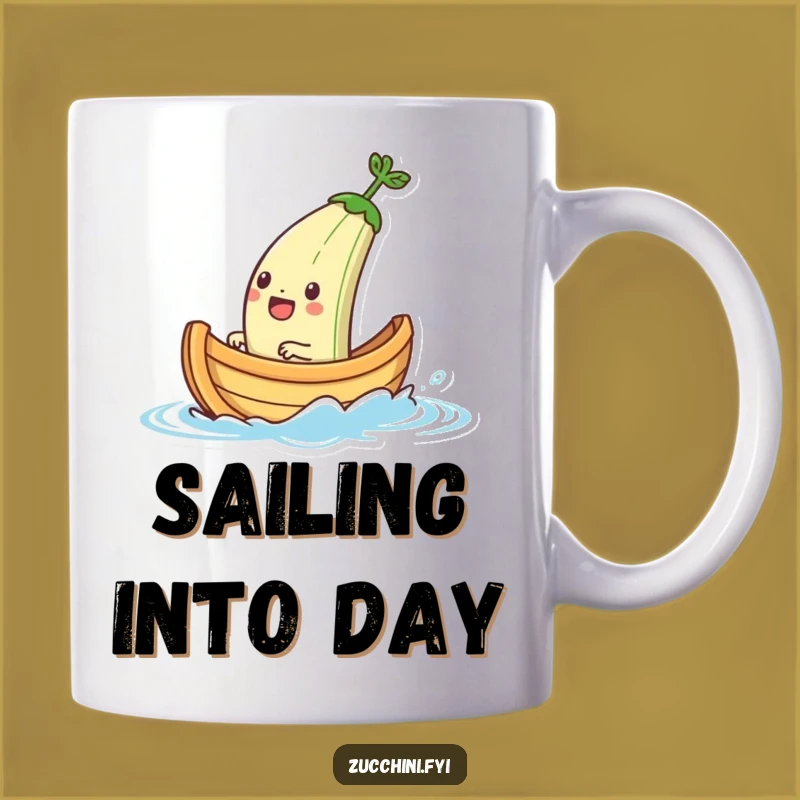 Funny Zucchini Boat Sailing Mug: A Hilarious Voyage to Your Morning
