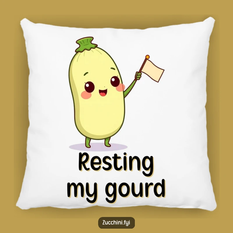 Cozy Funny Zucchini Hug Pillow: Happy Veggie Character Friend, Perfect Comfort Gift