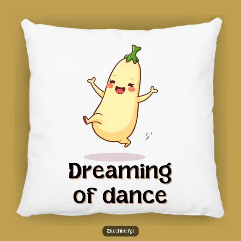 Funny Dancing Zucchini Pillow: Cozy High Kick Veggie Decor, Perfect Funny Gift
