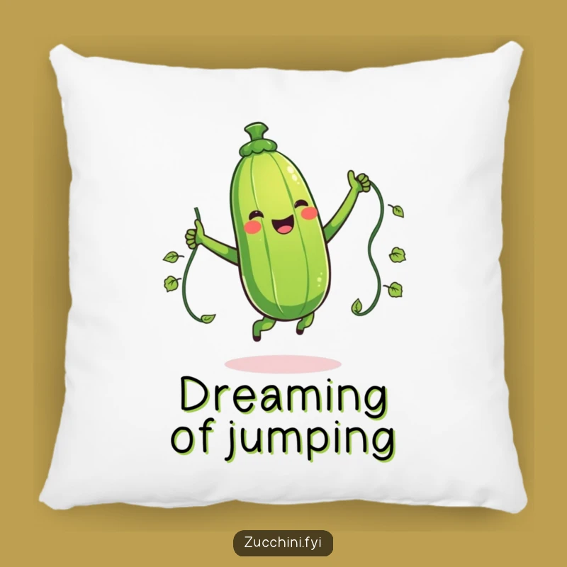 Comfy Funny Jumping Zucchini Pillow: Huggable Active Fun