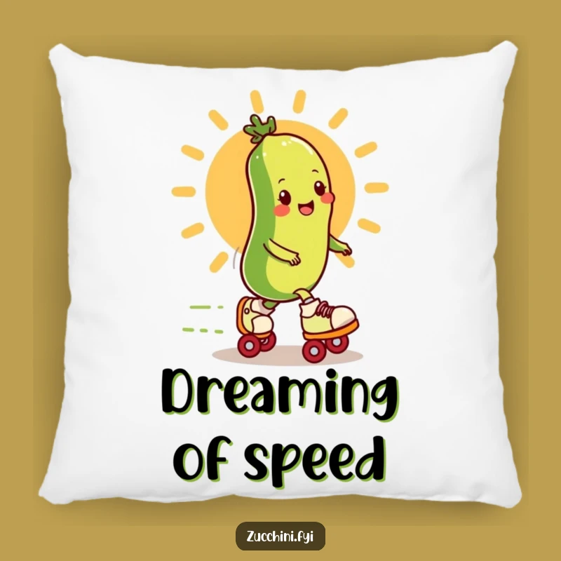 Cozy Funny Roller Zucchini Pillow - Soft Speedster Veggie Decor Gift