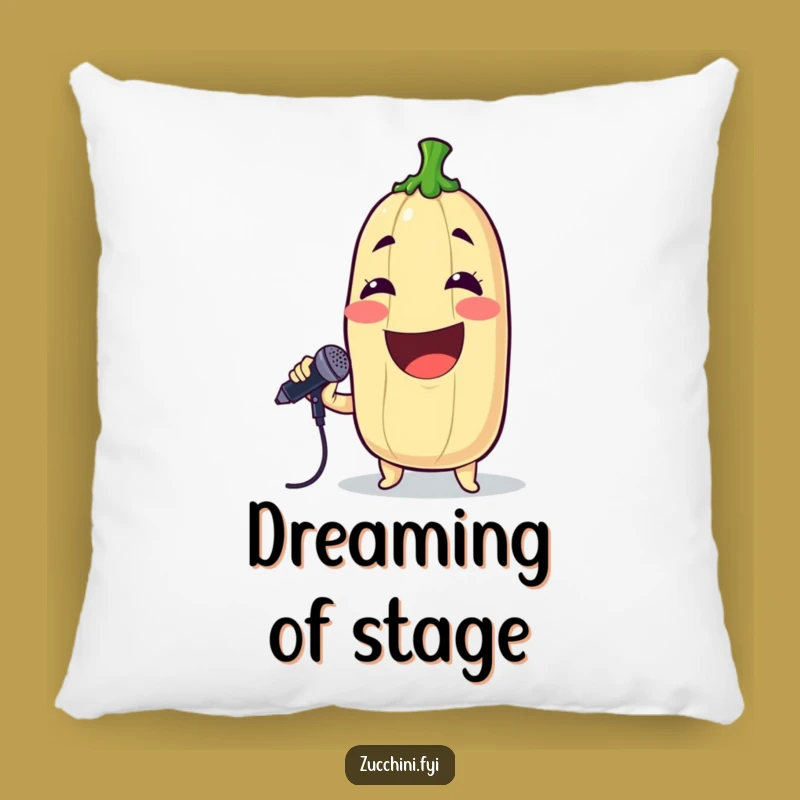 Funny Singing Zucchini Pillow: Cozy Rockstar Veggie Cushion, Perfect Comfort & Humorous Gift