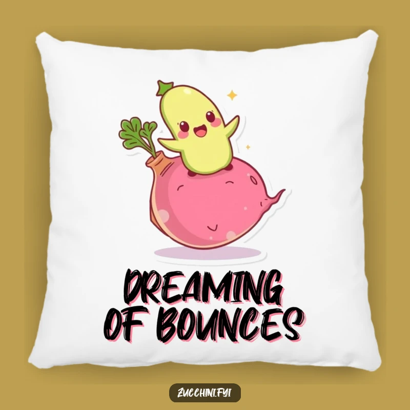 Funny Giddy Zucchini Pillow: Comfy Cushion for Bouncing Laughs and Fun