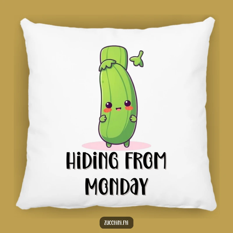 Funny Zucchini Exclamation Pillow: Cozy Surprise Veggie Cushion - Comfort Gift