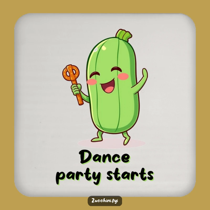 Funny Zucchini Dance Coasters: Protect Your Surfaces with Pizzazz