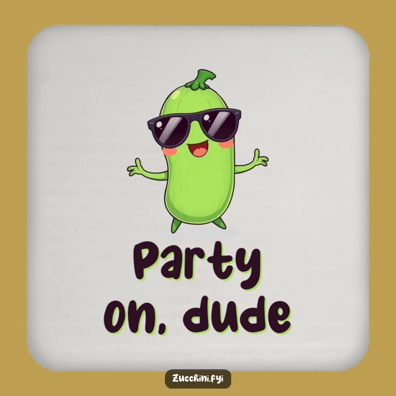 Funny Dancing Zucchini Coasters - Set of Hilarious Gifts for Party Tables