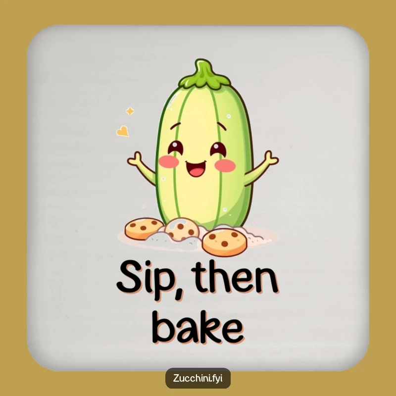 Funny Zucchini Baker Coaster Set - Hilarious Protection for Your Surfaces
