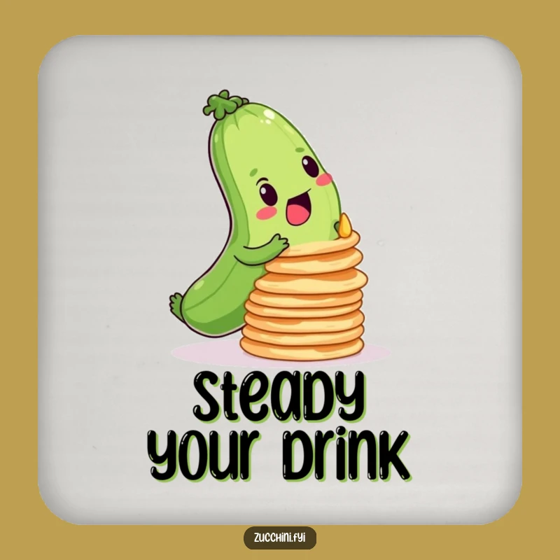 Funny Zucchini Pancake Coasters: Protect Surfaces with Determined Style