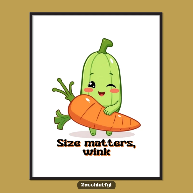 Funny Zucchini Poster: Add Cheeky Veggie Humor to Your Walls