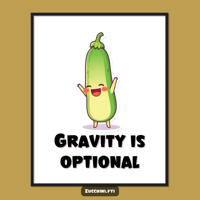 Funny Zucchini Poster: Add Upside-Down Humor to Your Walls
