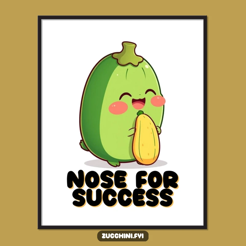 Funny Zucchini Balancing Act Poster: Decorate with this Hilarious Skill Art