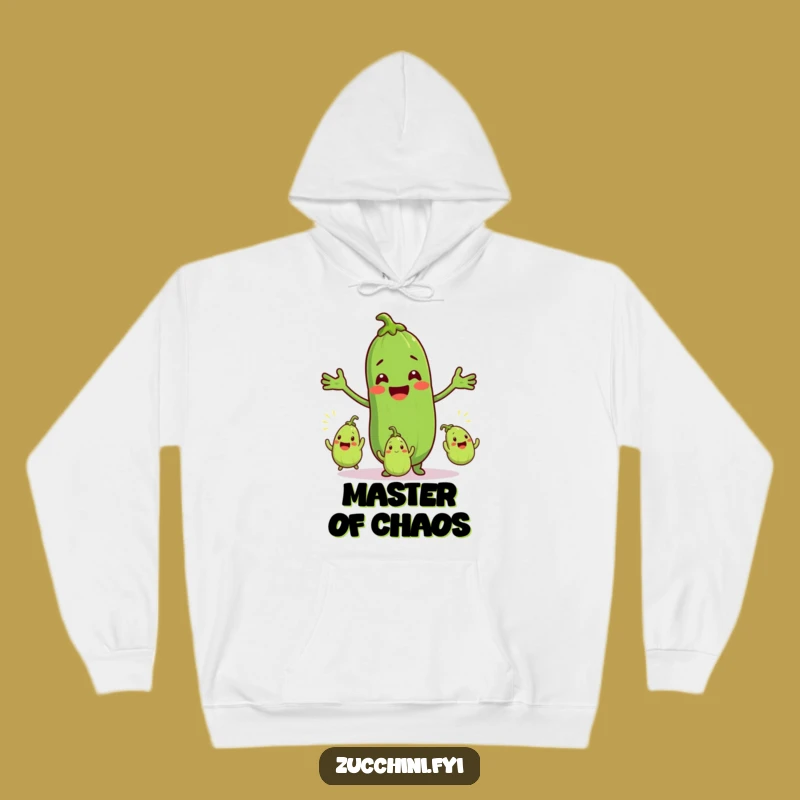 Cozy Funny Zucchini Juggler Hoodie: Warm and Hilarious Veggie Lover Gift