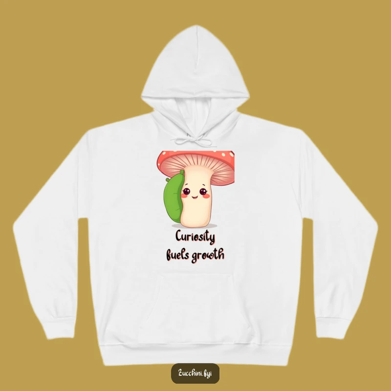 Funny Curious Zucchini Hoodie: Garden Explorer Humor Gift