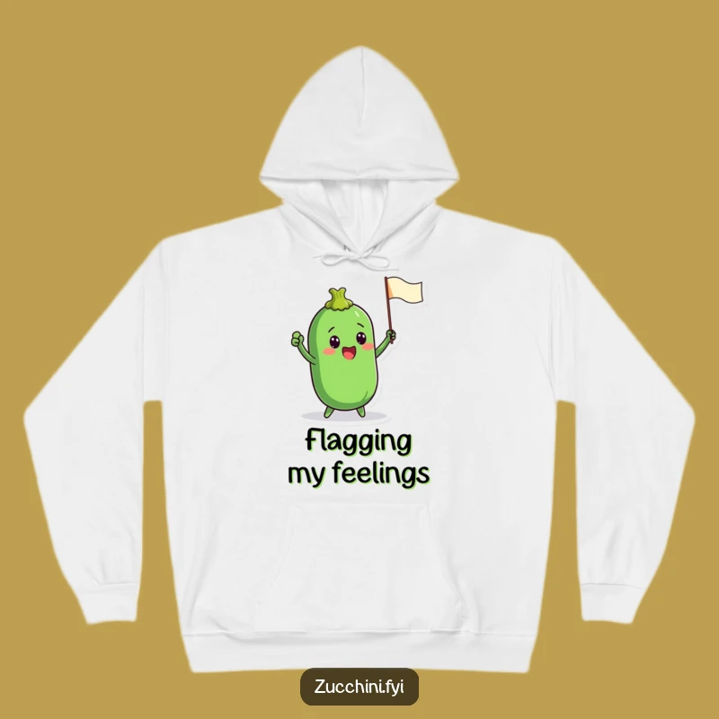 Funny Zucchini Flag Hoodie - Cozy Vegetable Supporter for Warm Enthusiasm