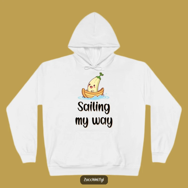 Funny Zucchini Boat Sailing Hoodie: Cozy Up with Nautical Comedy