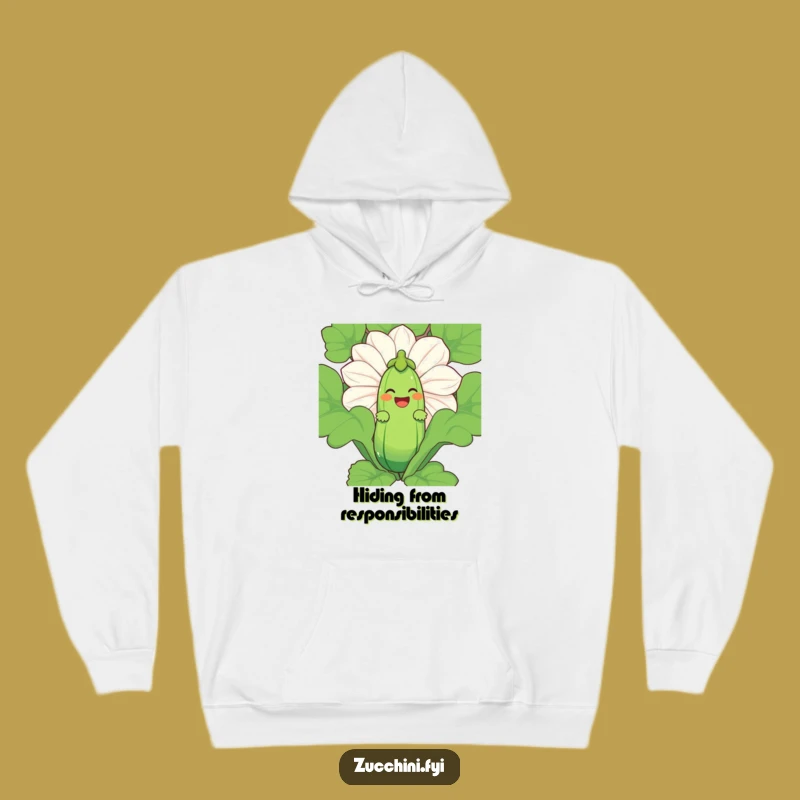Funny Zucchini Laugh Hoodie - Cozy Veggie Peekaboo, Warm & Fun Gift