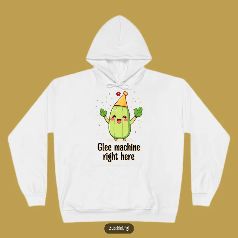 Funny Zucchini Party Hoodie: Cozy Confetti Thrower Apparel, Ultimate Humorous Gift!