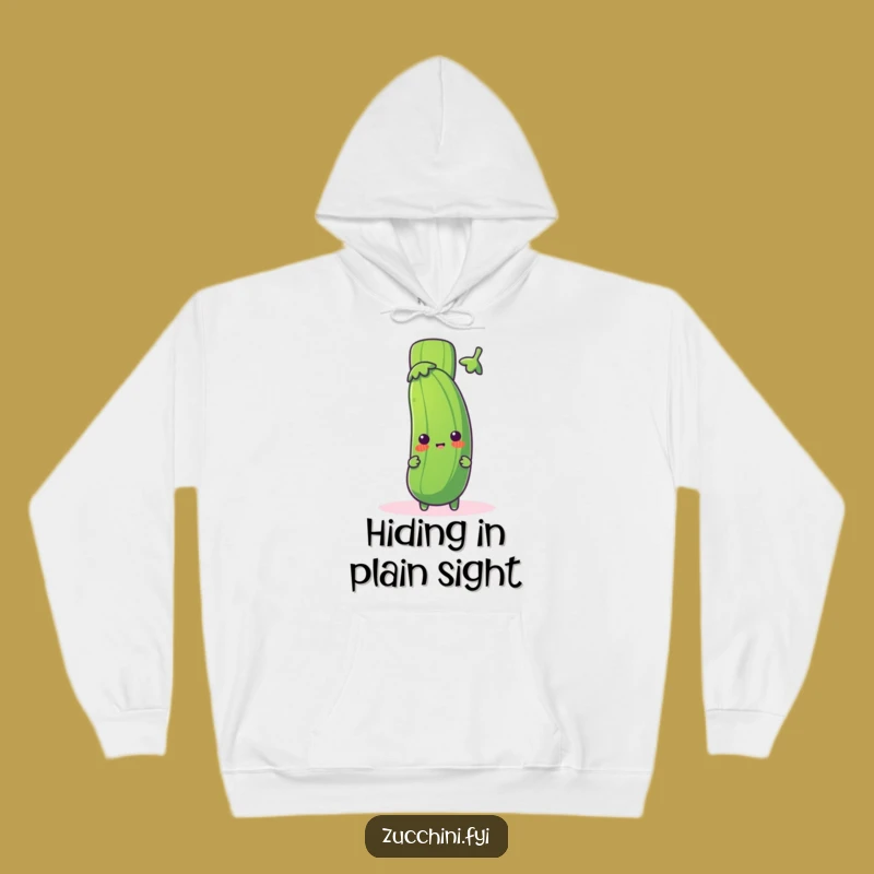 Funny Zucchini Exclamation Hoodie: Cozy Surprise Veggie - Warm Humorous Gift