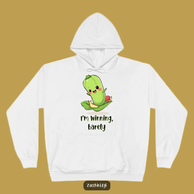 Funny Zucchini Snail Hoodie: Cozy Up with Humorous Slow-Paced Fun