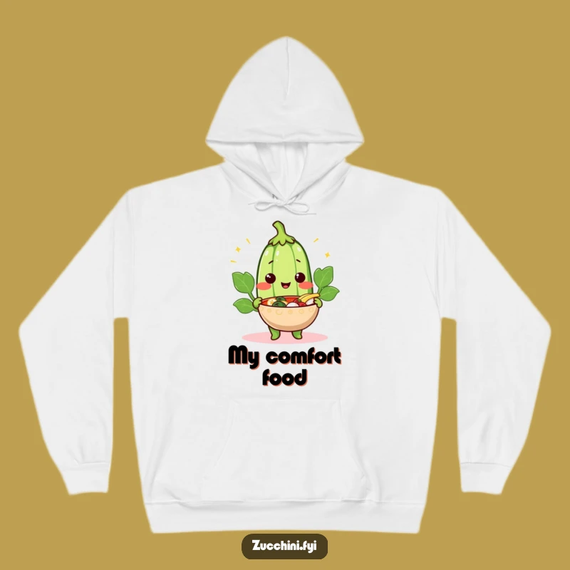 Funny Cheerful Zucchini Hoodie: Cozy Comfort with a Side of Veggie Warmth