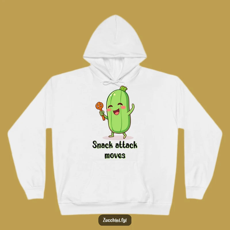 Cozy Funny Zucchini Dance Hoodie: Warm Up with Veggie Vibes