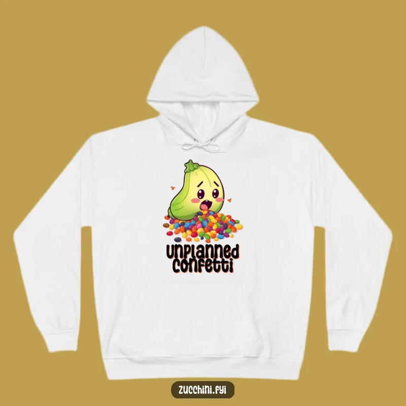 Cozy Funny Zucchini Seed Spill Hoodie: Warm Hugs for Mishap Lovers