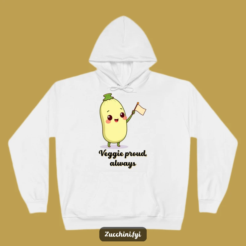 Cozy Funny Zucchini Flag Hug Hoodie: Happy Garden Pal, Perfect Comfort Gift