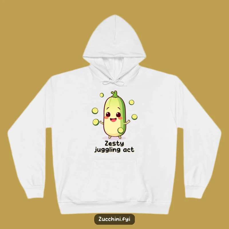 Funny Zucchini Hoodie: Playful Juggler, Perfect Cozy Funny Gift
