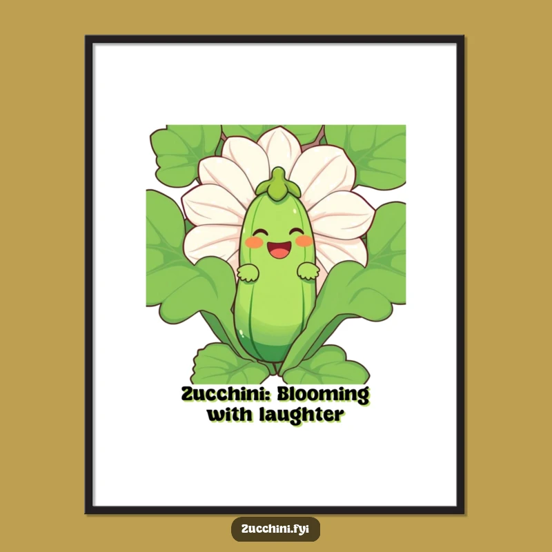 Free Printable Wall Art: Laughing Zucchini for Whimsical Decor