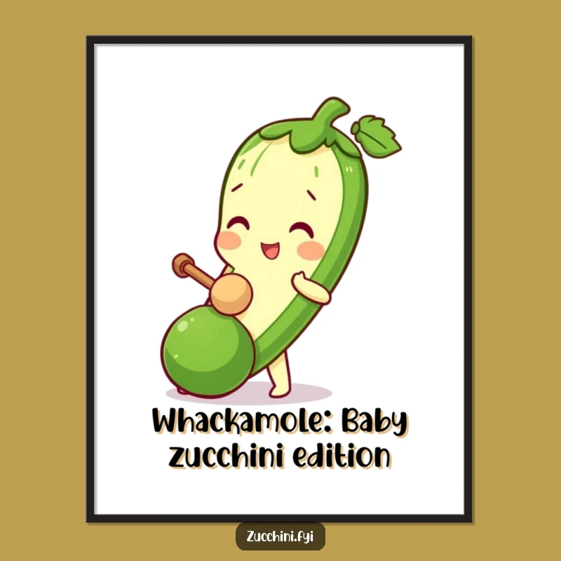 Free Printable Wall Art: Zucchini's Playful Whack for Quirky Homes