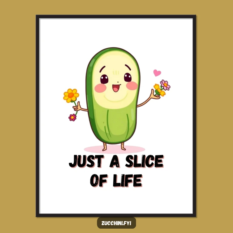 Funny Free Printable Wall Art: Zucchini Juggler, Quirky & Downloadable Home Decor!