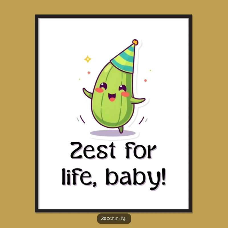 Free Printable Zany Zucchini Spinning Wall Art: Hilarious Downloadable Decor