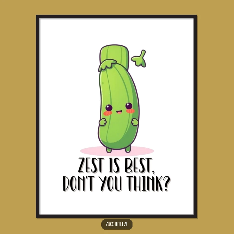 Free Printable Wall Art: Zucchini Peeking, Quirky DIY Downloadable Decor!