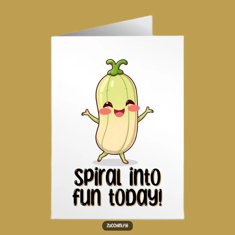 Free Printable Birthday Card: Giggling Zucchini Dancer, Hilarious DIY Downloadable Gift!