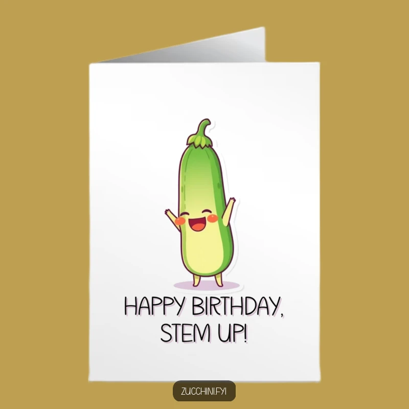 Free Printable Birthday Card: Zucchini Handstand Fun - Hilarious Downloadable Gift