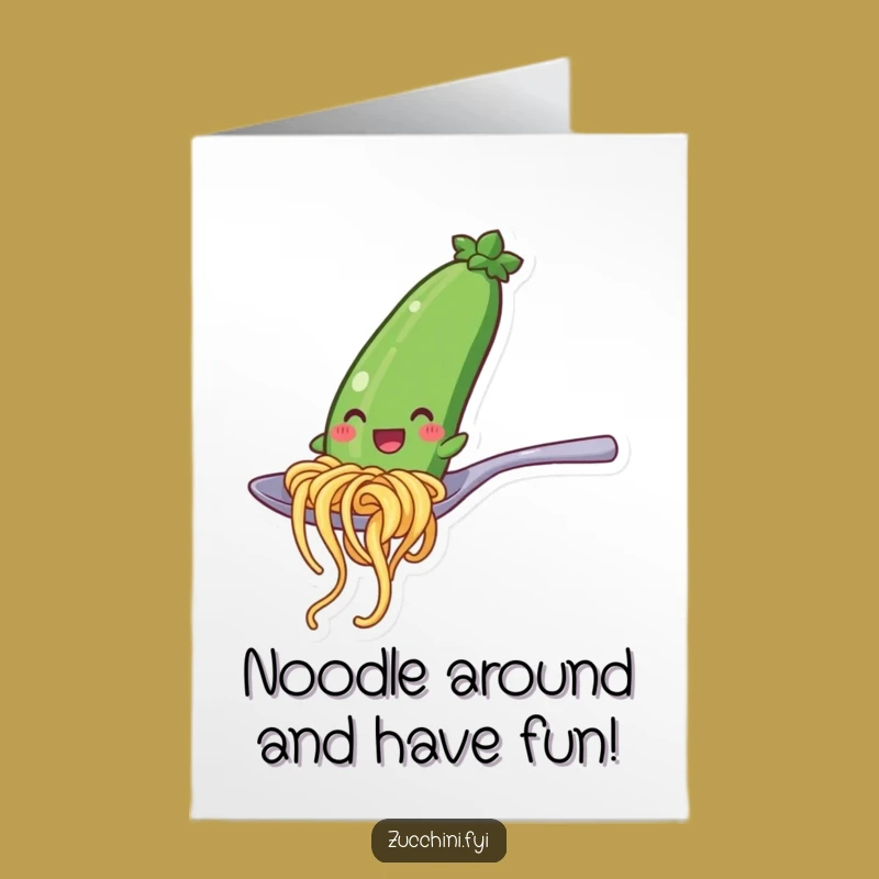 Free Printable Birthday Card: Zucchini Noodle Slide, Hilarious DIY Downloadable Gift!